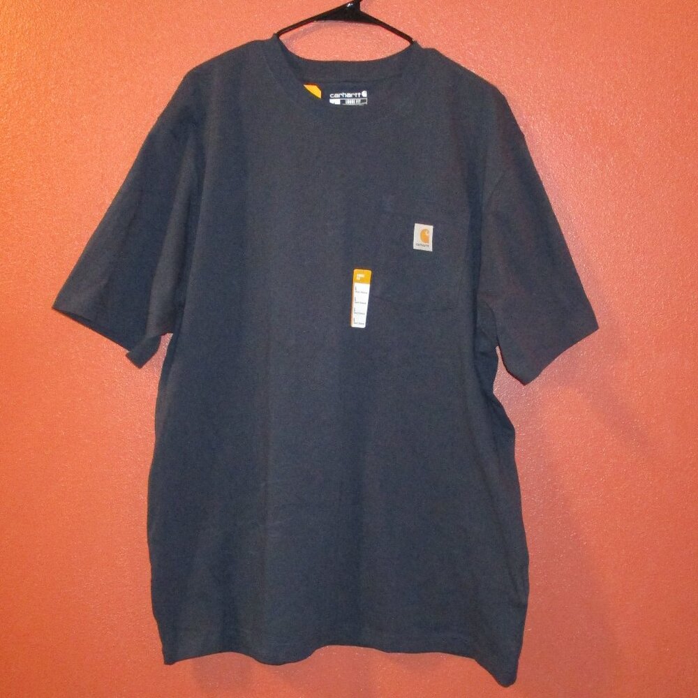 Carhartt Shirt NEW Woman Large Red White Blue Best Friends Hugging Shirt